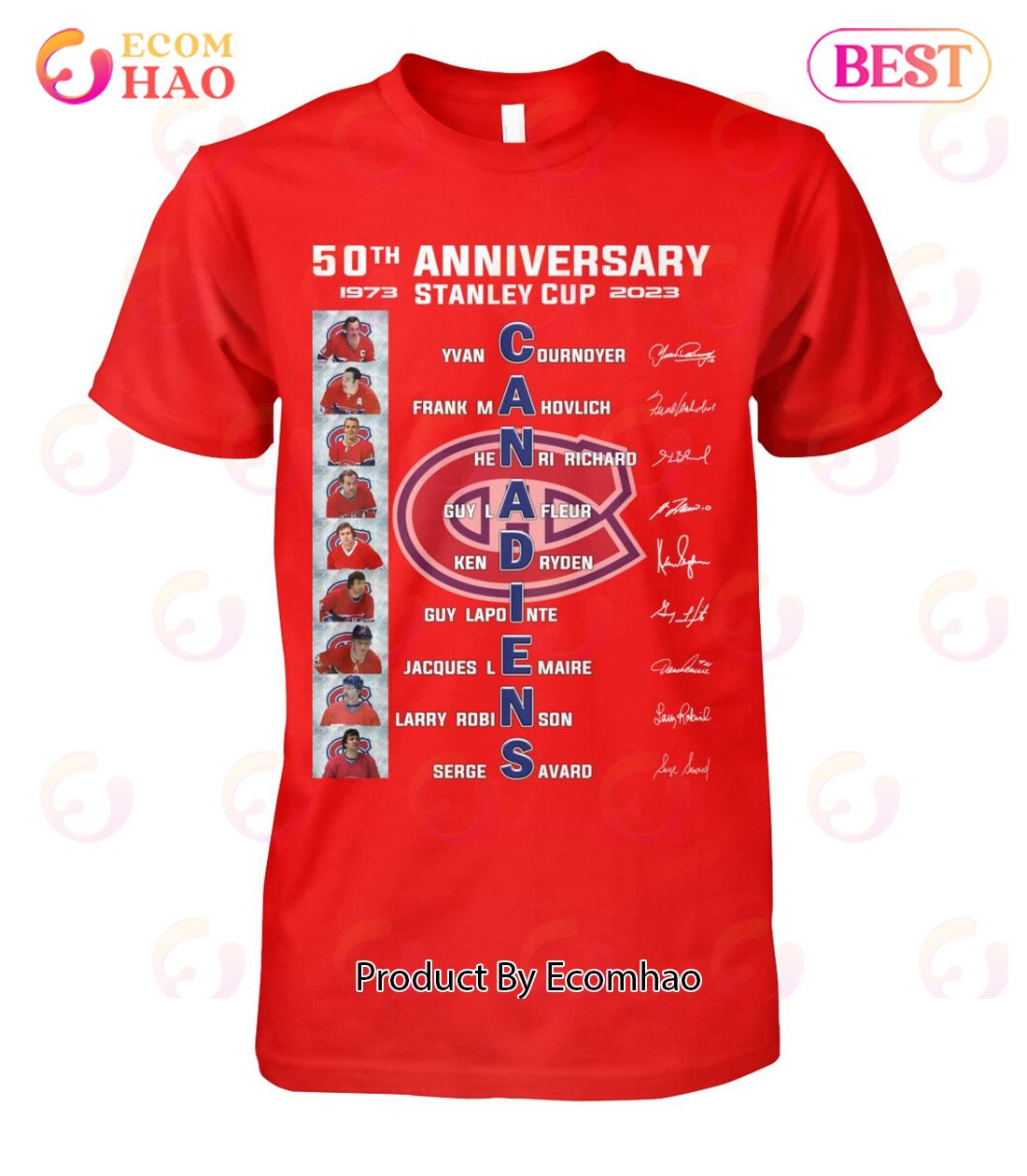 50th Anniversary 1973 – 2023 Stanley Cup Canadiens T-Shirt