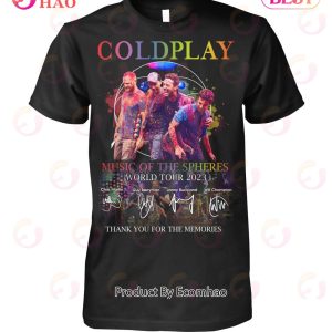Coldplay Music Of The Spheres World Tour 2023 Thank You For The Memories T-Shirt