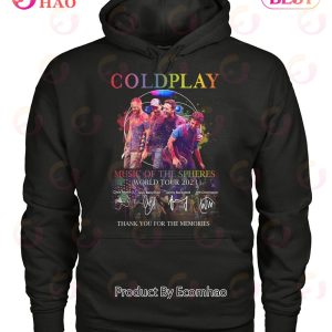 Coldplay Music Of The Spheres World Tour 2023 Thank You For The Memories T-Shirt