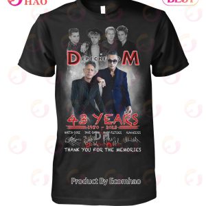 Depeche Mode 43 Years Of 1980 – 2023 Thank You For The Memories T-Shirt