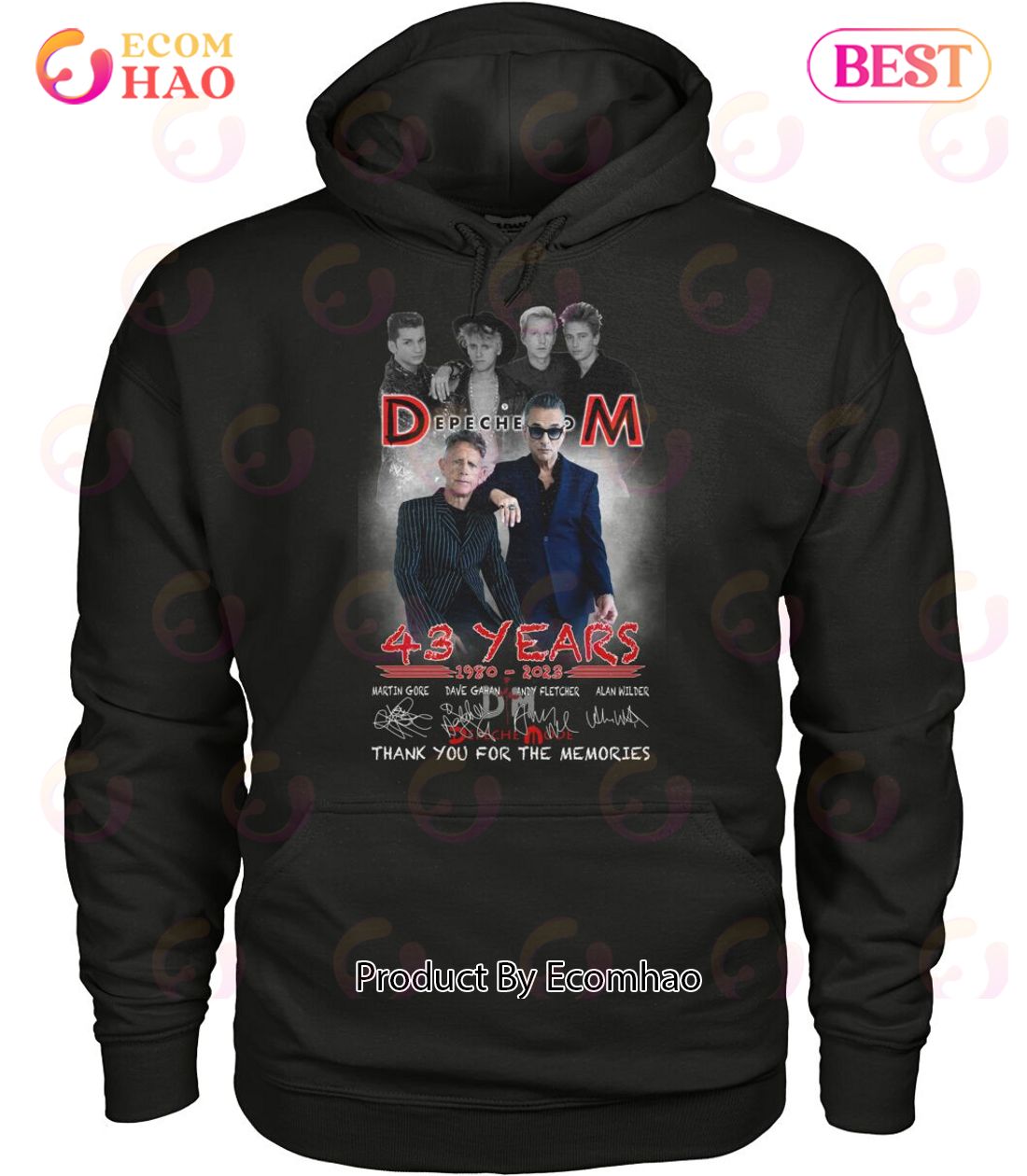 Depeche Mode 43 Years Of 1980 – 2023 Thank You For The Memories T-Shirt