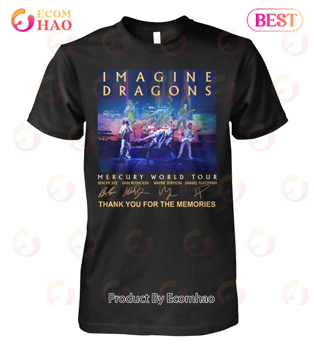 Imagine Dragons Mercury World Tour Thank You For The Memories T-Shirt