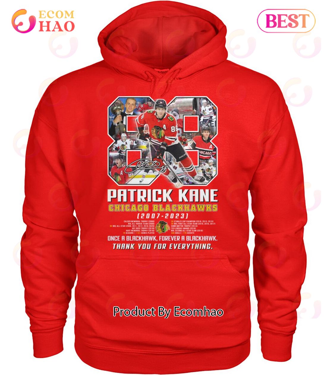 Patrick Kane Chicago Blackhawks 2007 – 2023 Thank You For Everything T-Shirt