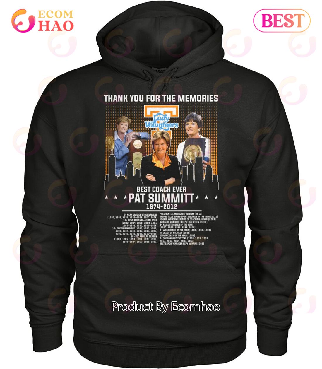 Thank You For The Memories Lady Volunteers Best Coach Ever Pat Summitt 1974 – 2012 T-Shirt