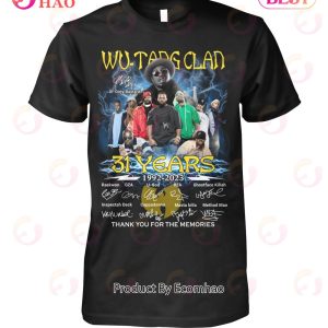 Wu-Tang Clan 31 Years 1992 – 2023 Thank You For The Memories T-Shirt