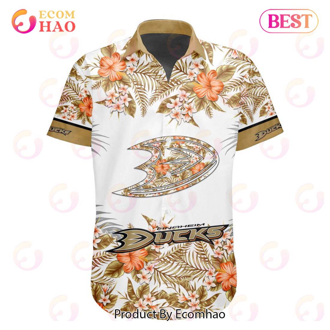 NHL Anaheim Ducks Special Hawaiian Design Button Shirt