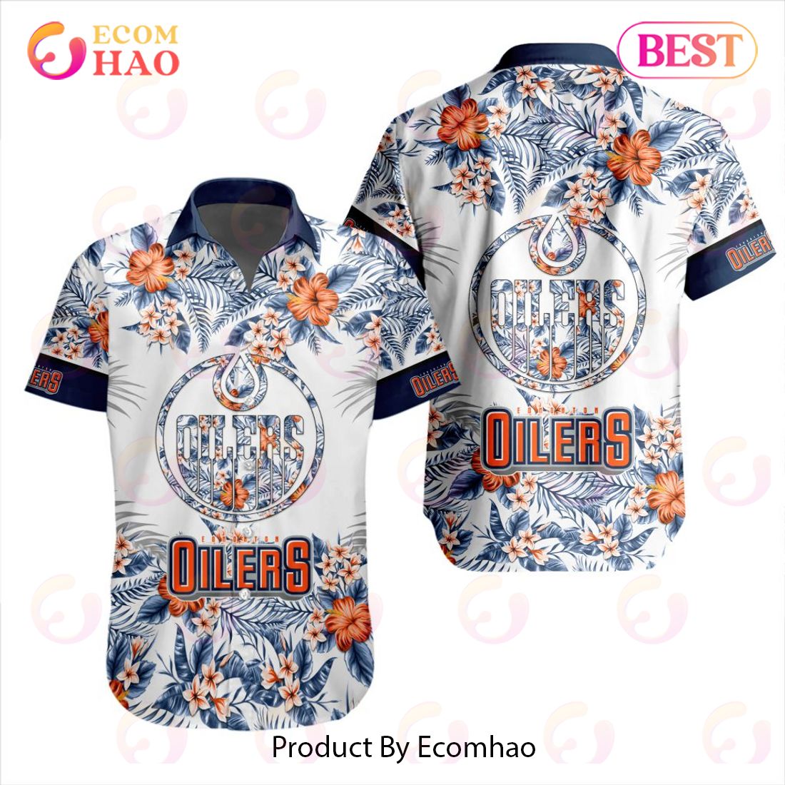 NHL Edmonton Oilers Special Hawaiian Design Button Shirt