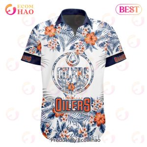 NHL Edmonton Oilers Special Hawaiian Design Button Shirt