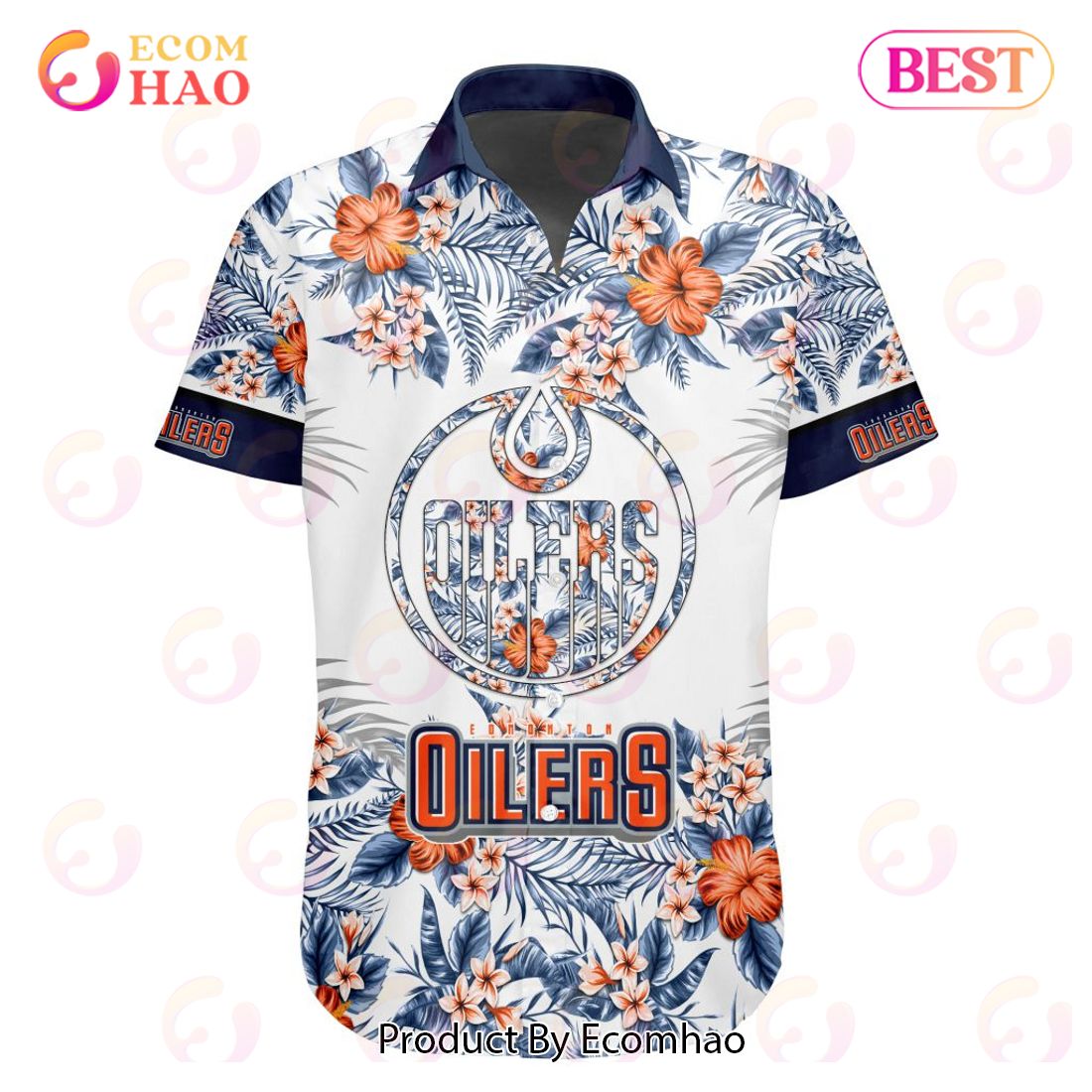 NHL Edmonton Oilers Special Hawaiian Design Button Shirt