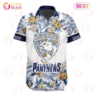 NHL Florida Panthers Special Hawaiian Design Button Shirt