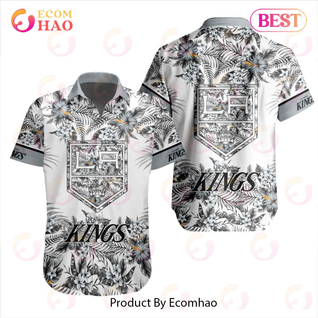 NHL Los Angeles Kings Special Hawaiian Design Button Shirt