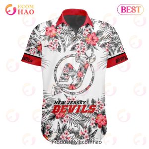 NHL New Jersey Devils Special Hawaiian Design Button Shirt