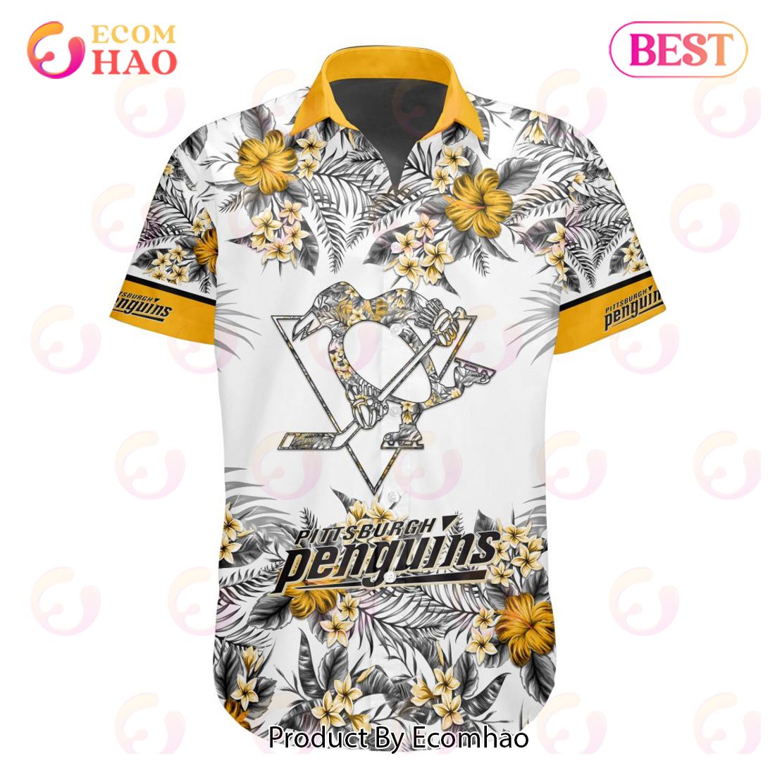 NHL Pittsburgh Penguins Special Hawaiian Design Button Shirt