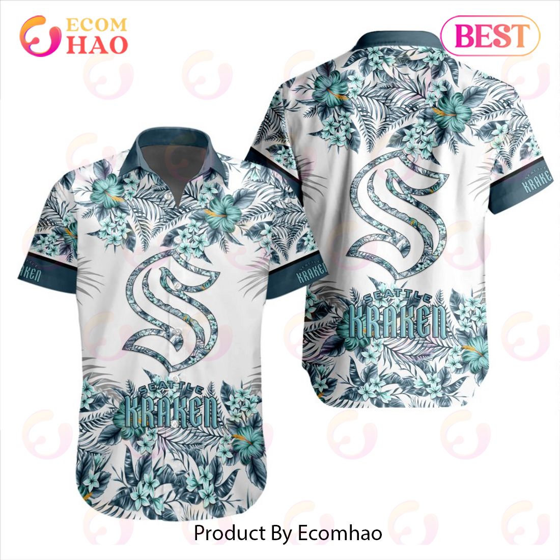 NHL Seattle Kraken Special Hawaiian Design Button Shirt