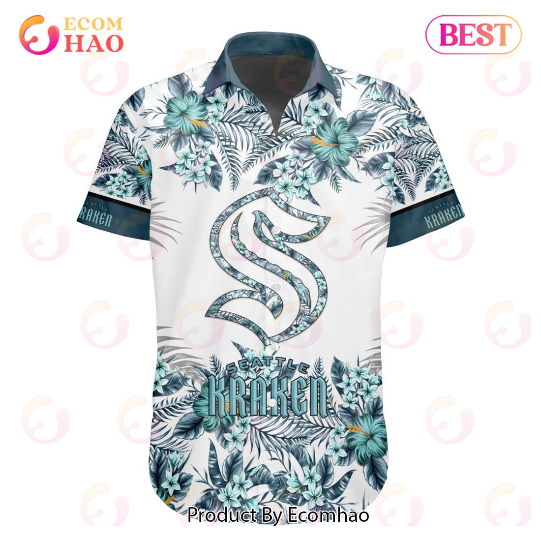 NHL Seattle Kraken Special Hawaiian Design Button Shirt