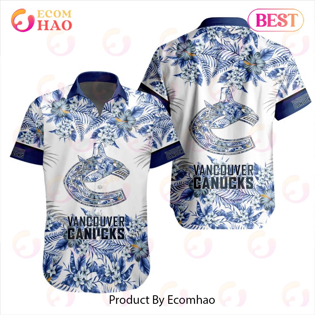 NHL Vancouver Canucks Special Hawaiian Design Button Shirt