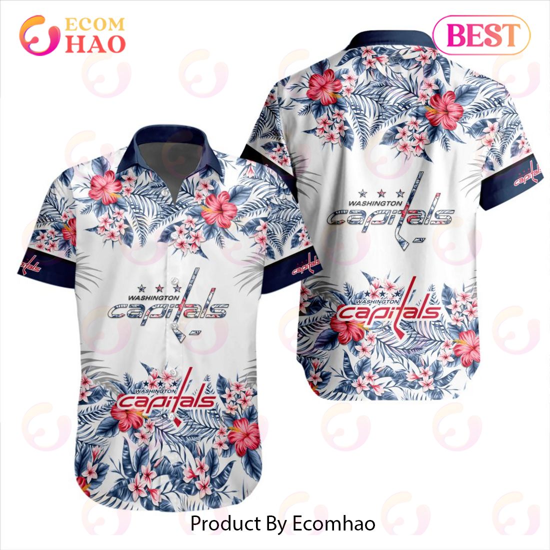 NHL Washington Capitals Special Hawaiian Design Button Shirt