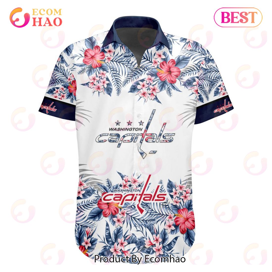 NHL Washington Capitals Special Hawaiian Design Button Shirt