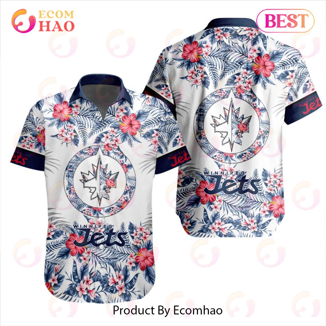 NHL Winnipeg Jets Special Hawaiian Design Button Shirt