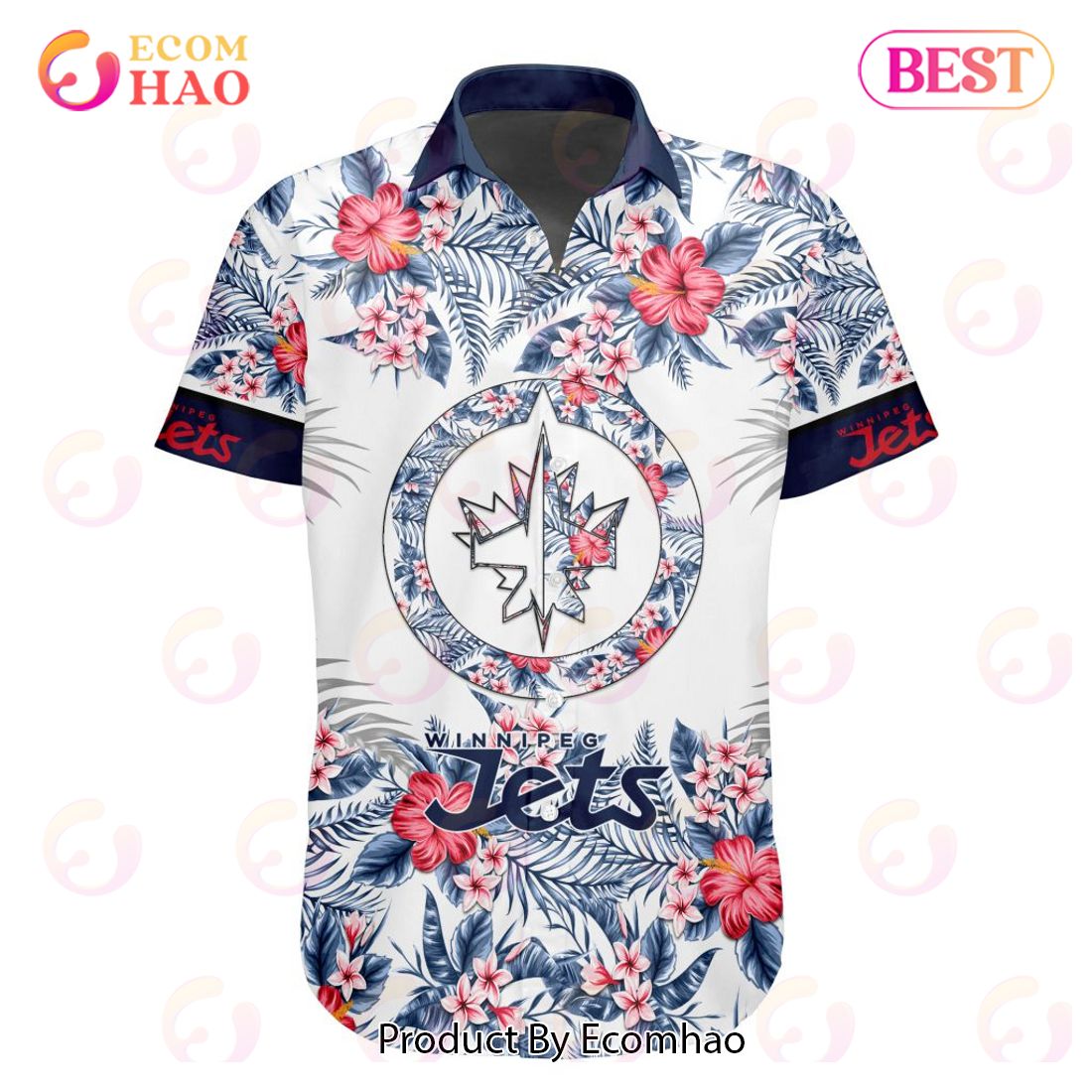 NHL Winnipeg Jets Special Hawaiian Design Button Shirt