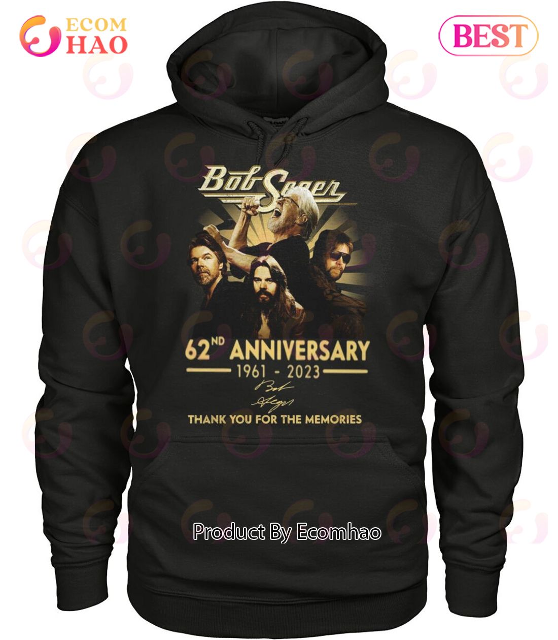 Bob Seger 62nd Anniversary 1961 – 2023 Thank You For The Memories T-Shirt