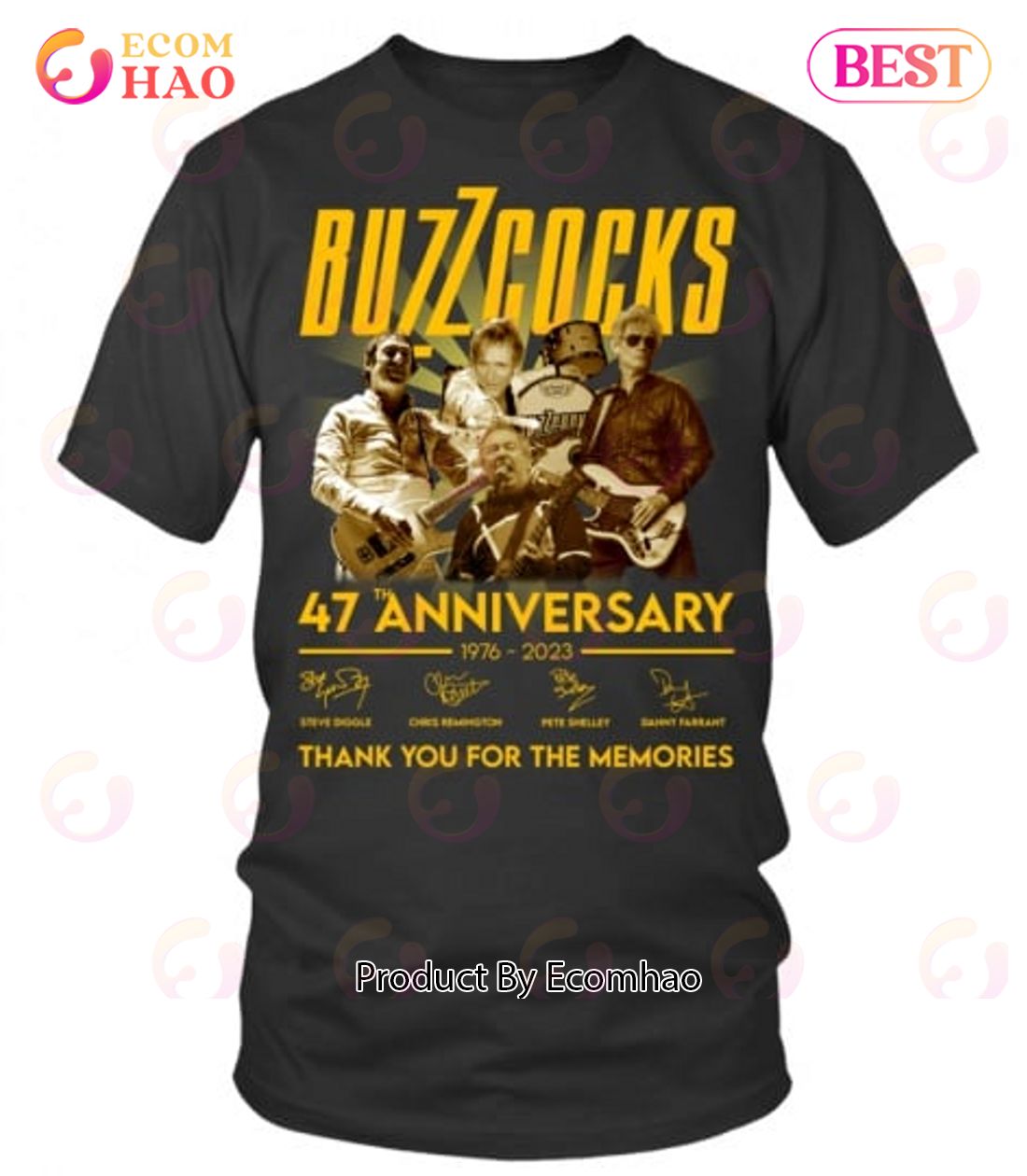 Buzzcocks Albums 47th Anniversary Thank You For The Memories T-Shirt