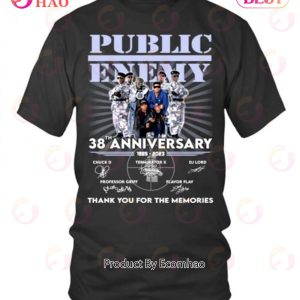Public Enemy 38th Anniversary Thank You For The Memories T-Shirt