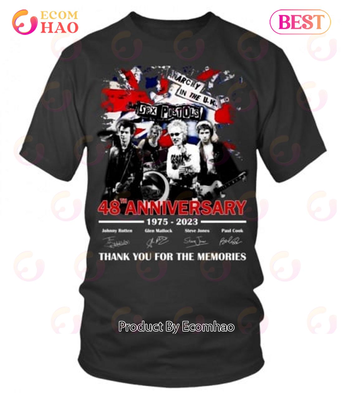 Sex Pistols 48th Anniversary 1975 – 2023 Thank You For The Memories T-Shirt