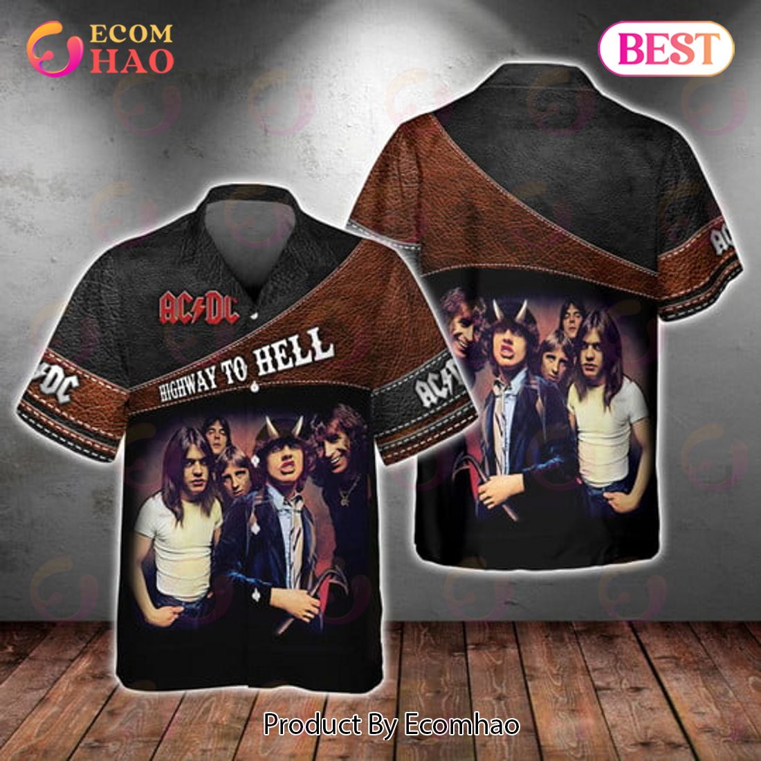 Custom Name ACDC Rock Band Baseball Jersey 50th Anniversary 