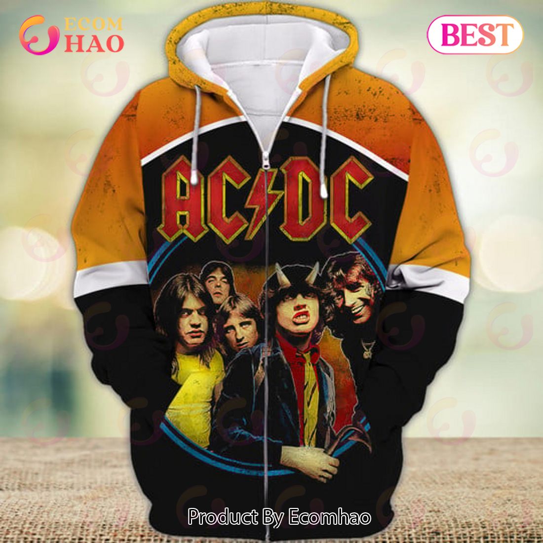 ACDC Rock Band Full Print Tee