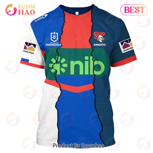 Personalized 2023 NRL Newcastle Knights Mix Jerseys 3D Hoodie