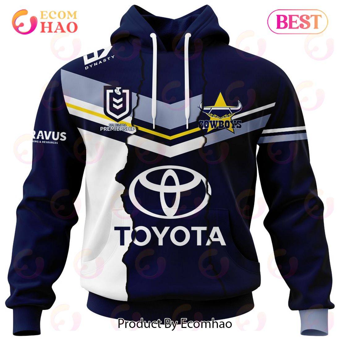 Personalized 2023 NRL North Queensland Cowboys Mix Jerseys 3D Hoodie