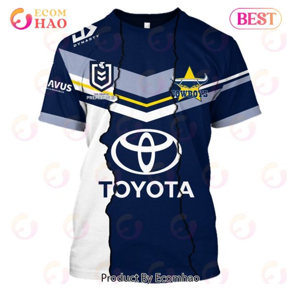 Personalized 2023 NRL North Queensland Cowboys Mix Jerseys 3D Hoodie
