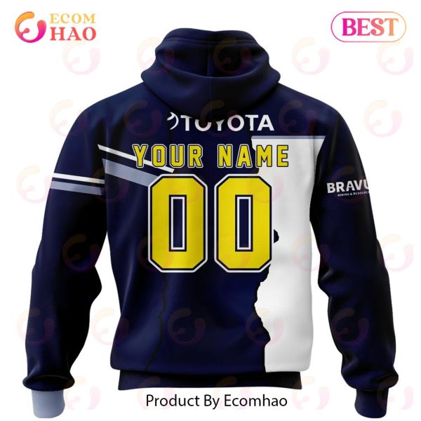 Personalized 2023 NRL North Queensland Cowboys Mix Jerseys 3D Hoodie
