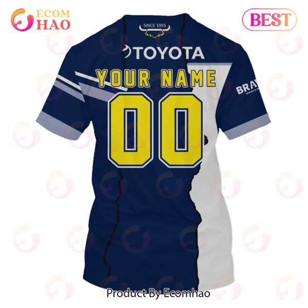 Personalized 2023 NRL North Queensland Cowboys Mix Jerseys 3D Hoodie