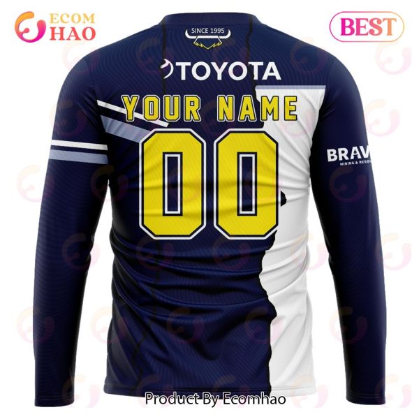 Personalized 2023 NRL North Queensland Cowboys Mix Jerseys 3D Hoodie