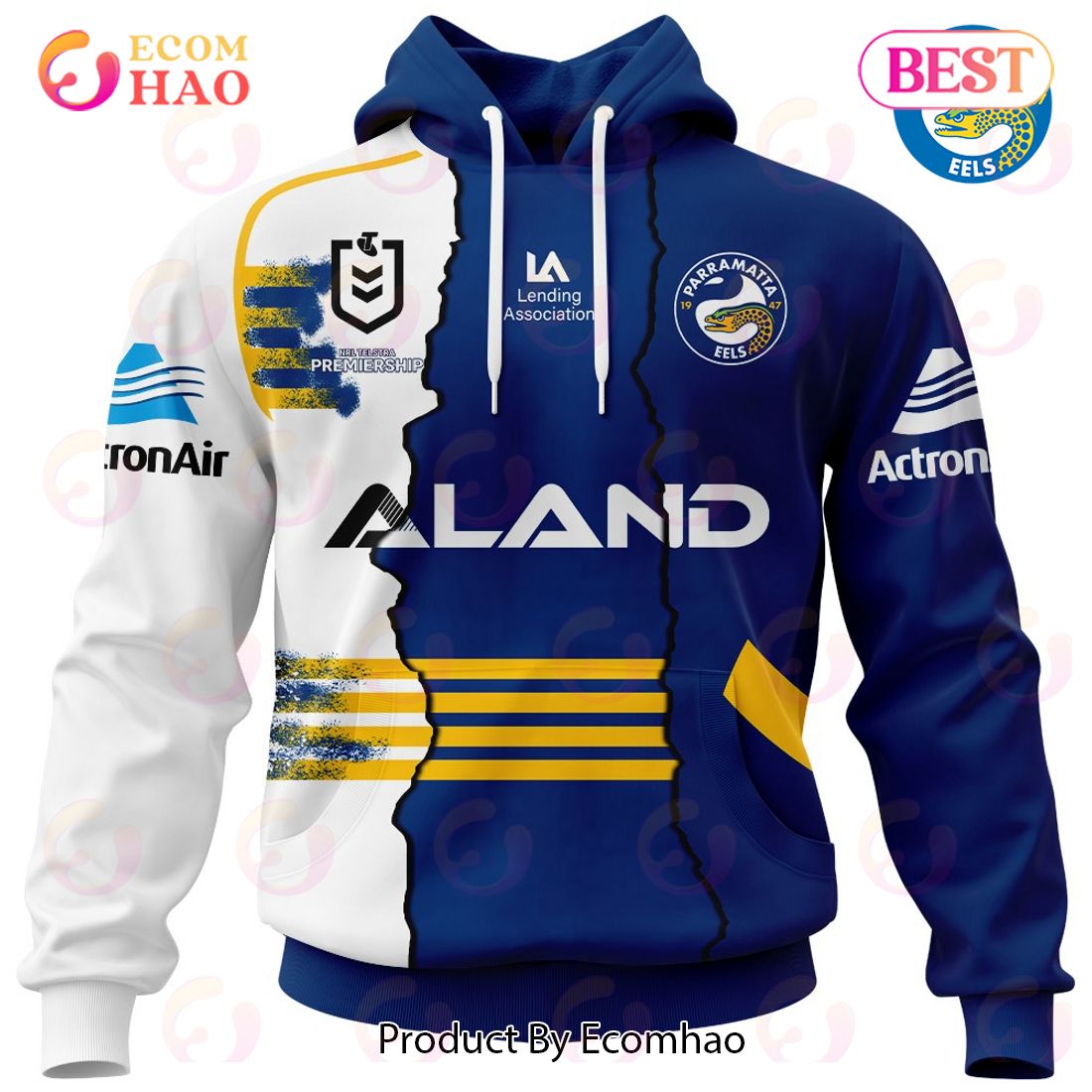 Personalized 2023 NRL Parramatta Eels Mix Jerseys 3D Hoodie