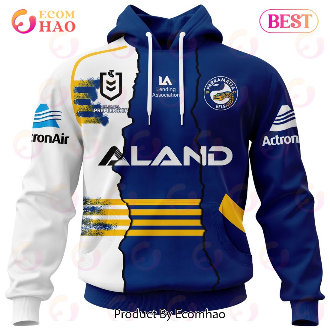 Personalized 2023 NRL Parramatta Eels Mix Jerseys 3D Hoodie