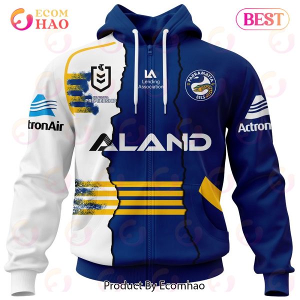 Personalized 2023 NRL Parramatta Eels Mix Jerseys 3D Hoodie