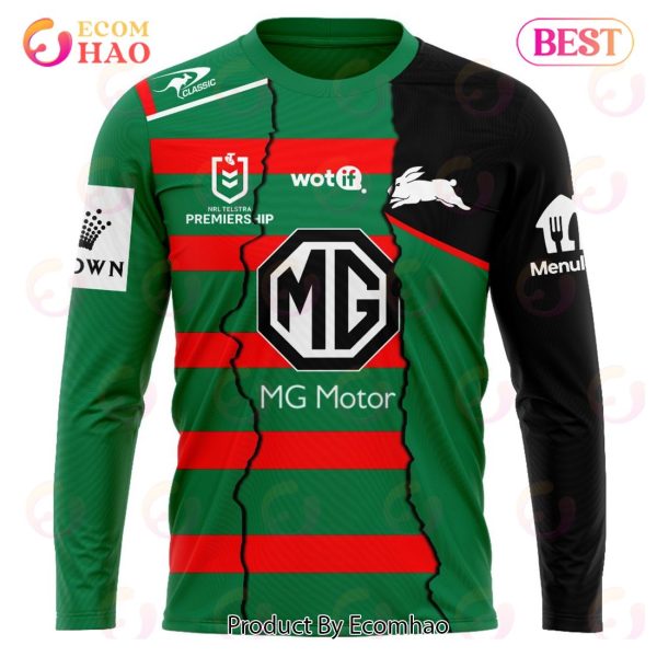 Personalized 2023 NRL South Sydney Rabbitohs Mix Jerseys 3D Hoodie