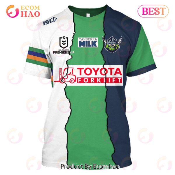 Personalized 2023 NRL Canberra Raiders Mix Jerseys 3D Hoodie