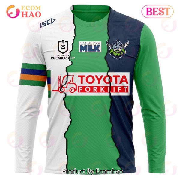 Personalized 2023 NRL Canberra Raiders Mix Jerseys 3D Hoodie