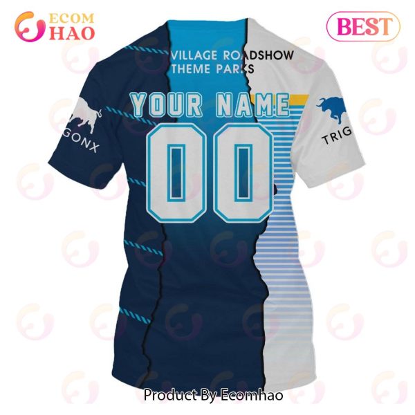 Personalized 2023 NRL Gold Coast Titans Mix Jerseys 3D Hoodie