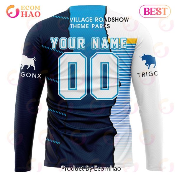 Personalized 2023 NRL Gold Coast Titans Mix Jerseys 3D Hoodie