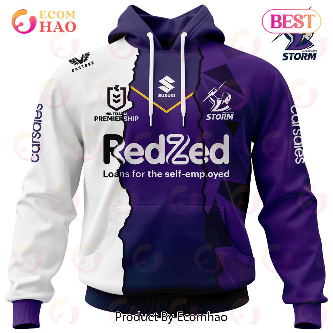 Personalized 2023 NRL Cronulla Sutherland Sharks Mix Jerseys 3D Hoodie