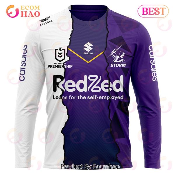 Personalized 2023 NRL Melbourne Storm Mix Jerseys 3D Hoodie