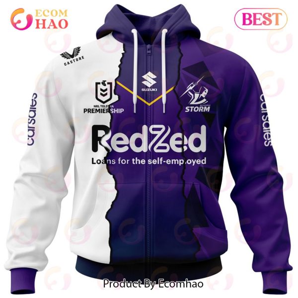 Personalized 2023 NRL Melbourne Storm Mix Jerseys 3D Hoodie