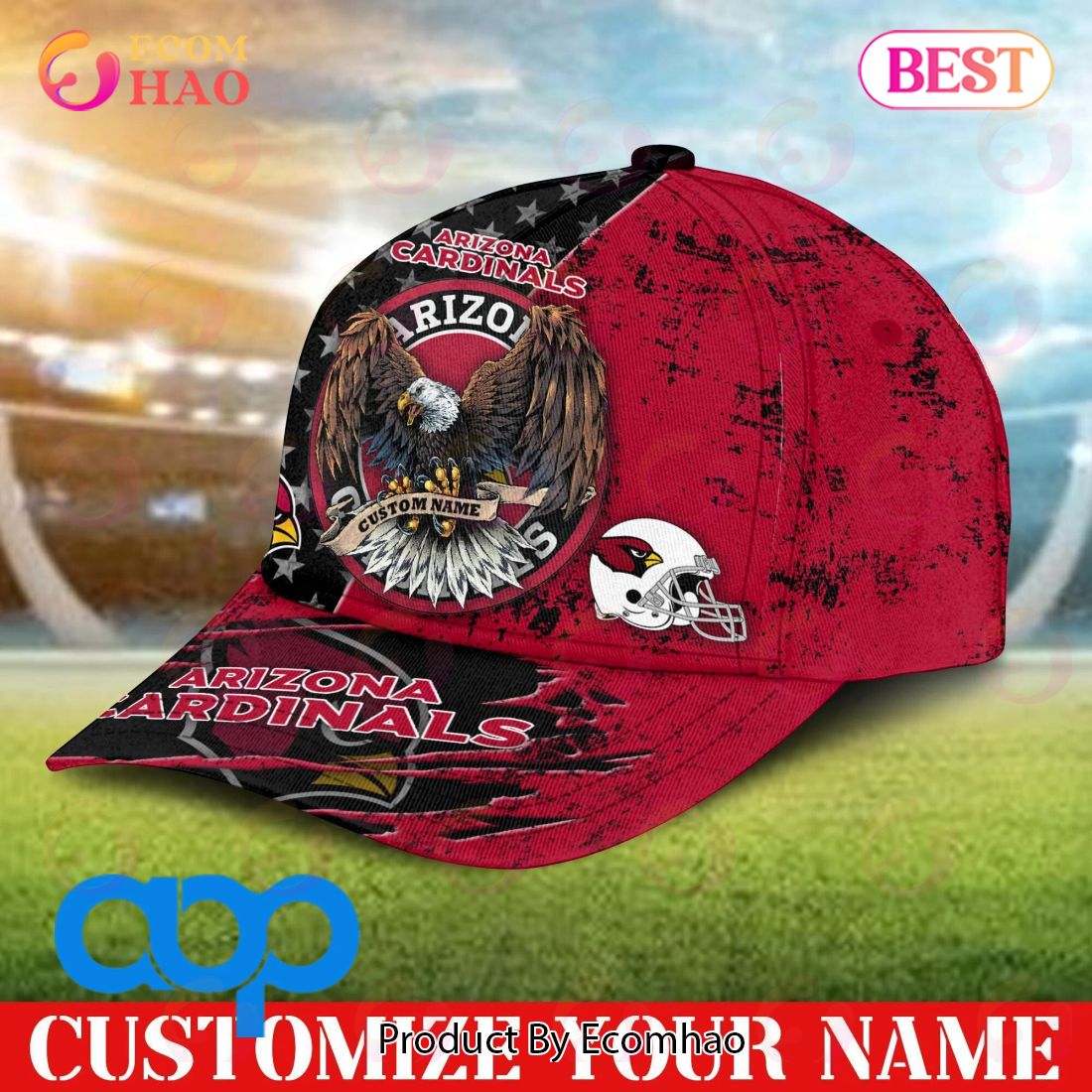 Arizona Cardinals NFL 3D Personalized Classic Cap