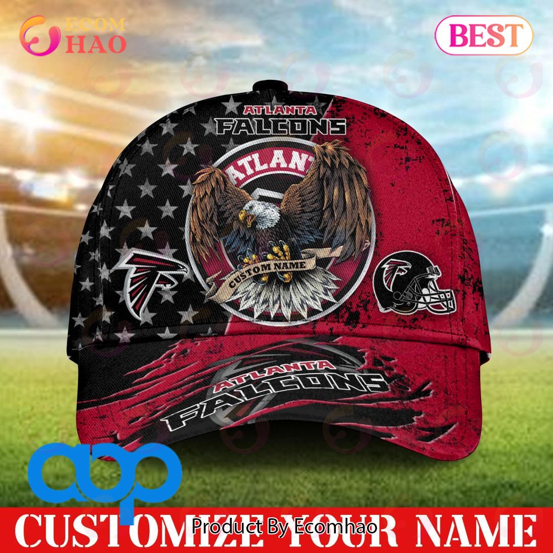 Atlanta Falcons NFL 3D Personalized Classic Cap