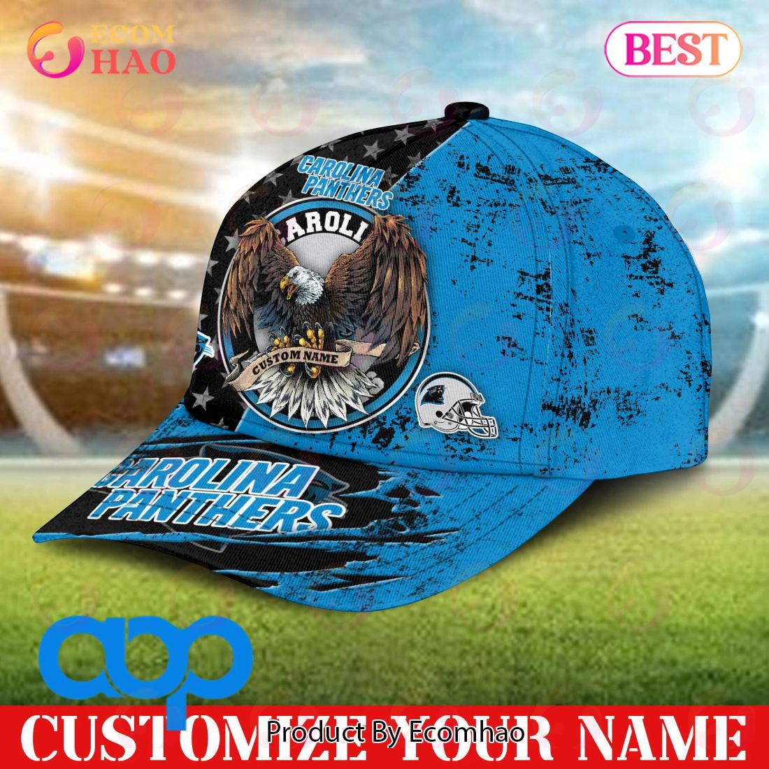 Carolina Panthers NFL 3D Personalized Classic Cap